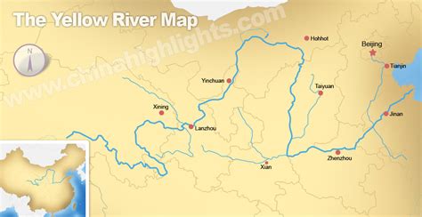 china map yellow river